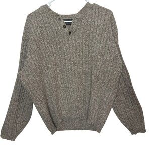 Vintage David Taylor Hand Framed Henley Sweater